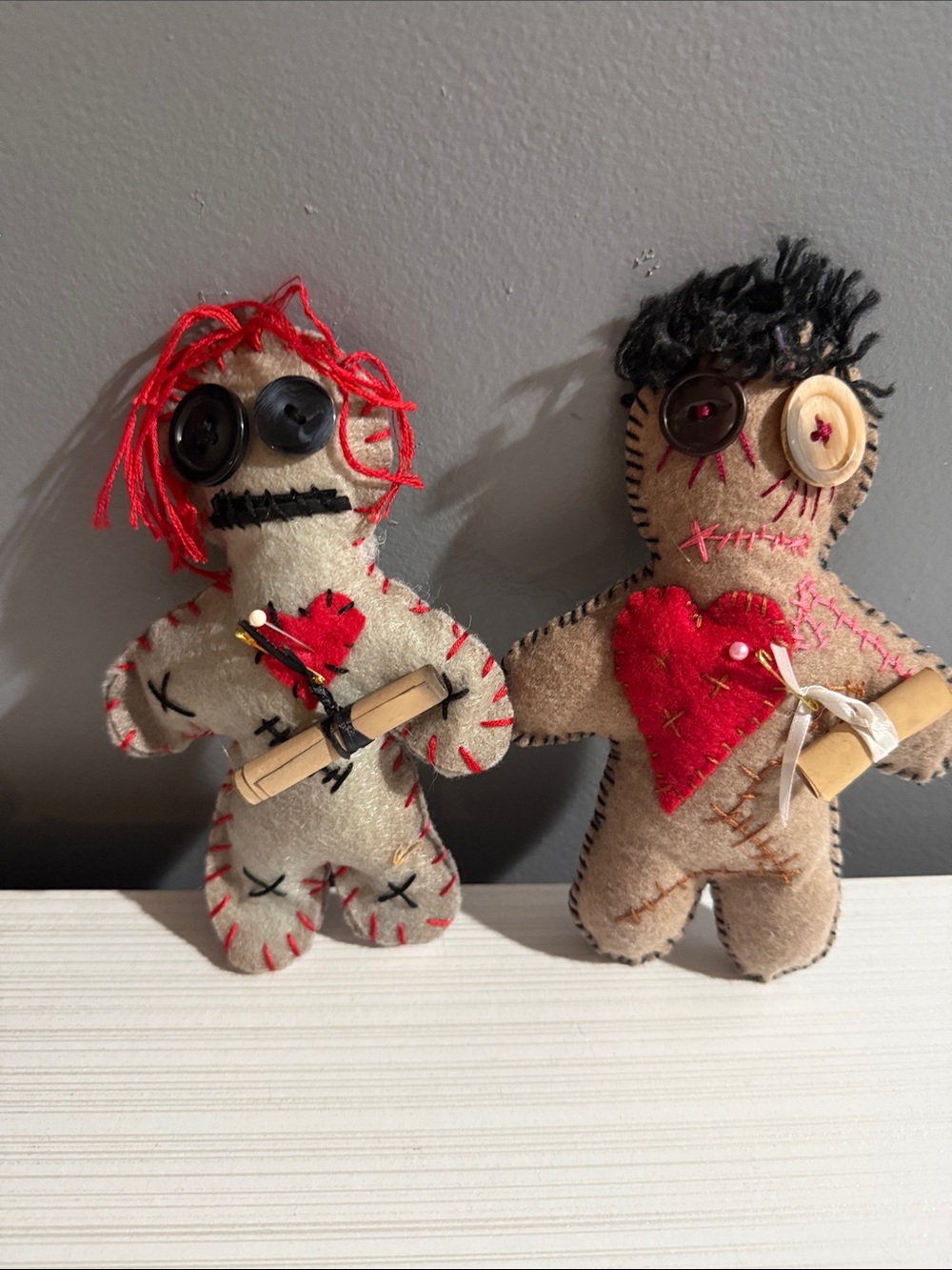 Voodoo doll set of two homemade